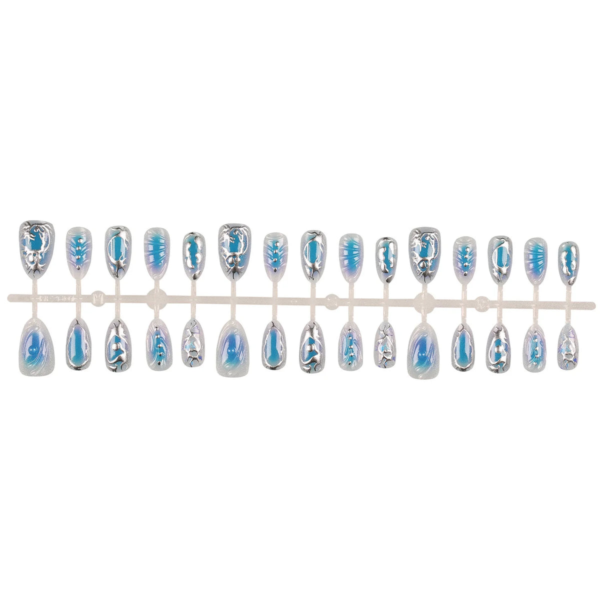 Press-On Nails Artistic Patterns Chip-Resistant & Easy Application