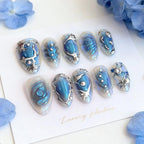 Press-On Nails Artistic Patterns Chip-Resistant & Easy Application
