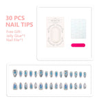 Press-On Nails Artistic Patterns Chip-Resistant & Easy Application