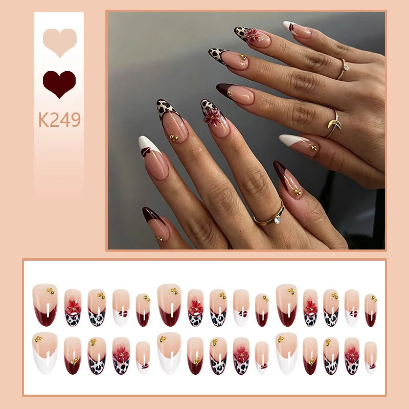 Press-On Nails Artistic Peel-And-Stick Reusable 30-Piece Set