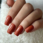 Press-On Nails Aubergine High-Gloss Set of 24