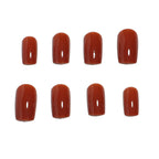 Press-On Nails Aubergine High-Gloss Set of 24