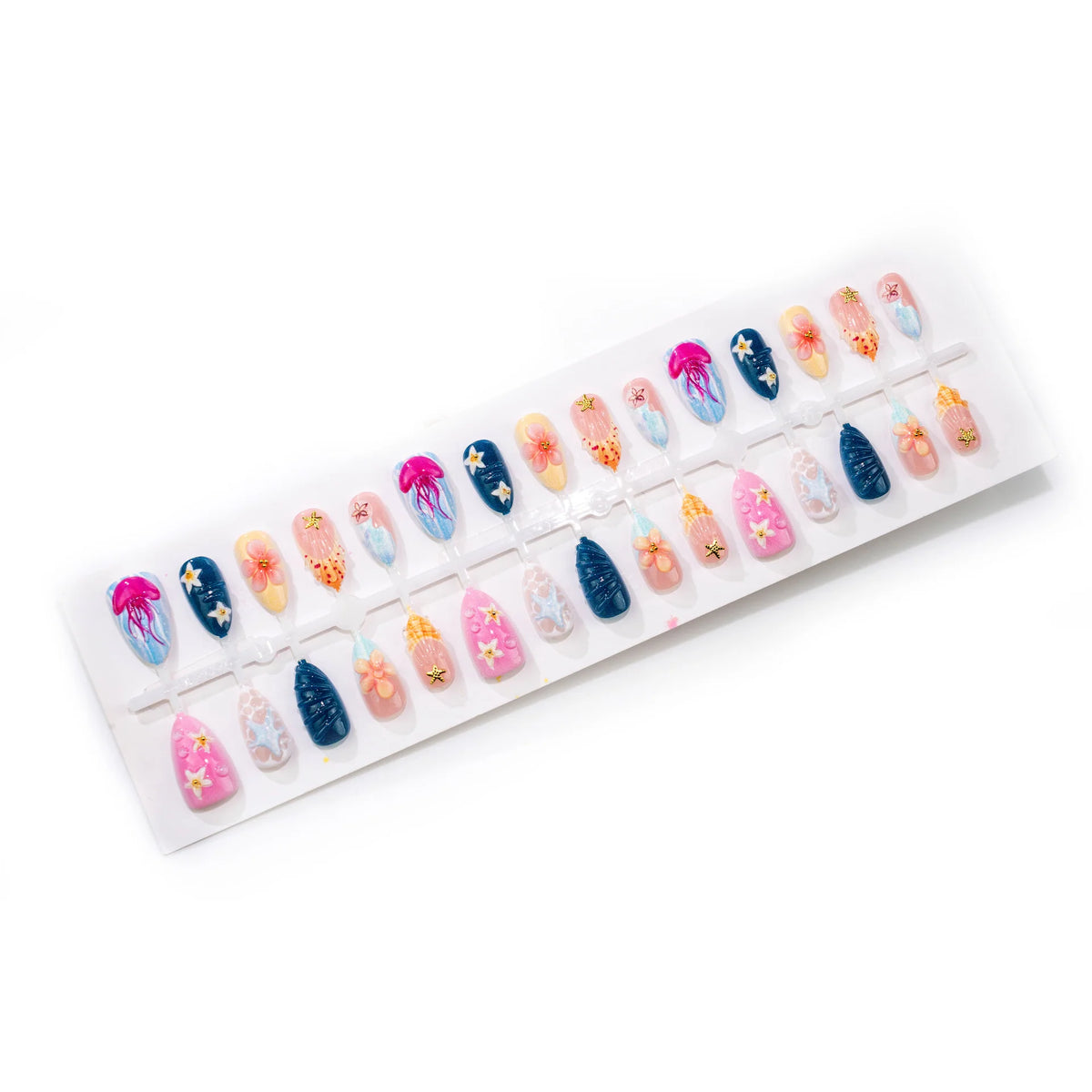 Press-On Nails Beach-Inspired Designs Easy Application & Long-Lasting Wear