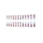 Press-On Nails Beige Pearl & Bow Floral Comfortable Fit