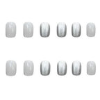 Press-On Nails Black Glitter Glue-On & Reusable