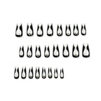 Press-On Nails Black & Gray Rhinestones Self-Adhesive Reusable