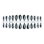 Press-On Nails Black & White Lightning Reusable Salon Finish