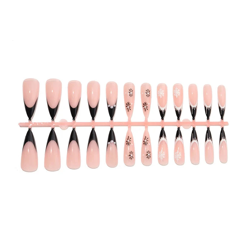 Press-On Nails Black & White Patterns Comfortable Fit