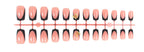 Press-On Nails Black & White Tips Gold Accents Reusable