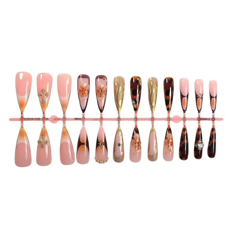 Press-On Nails Blue Easy Application & Long-Lasting