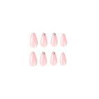 Press-On Nails Blue Glitter & Rhinestone Glossy