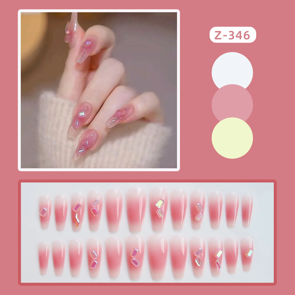 Press-On Nails Blush Candy Reusable & Long-Lasting