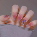 Press-On Nails Blush Ombre Glue-On Comfort Fit