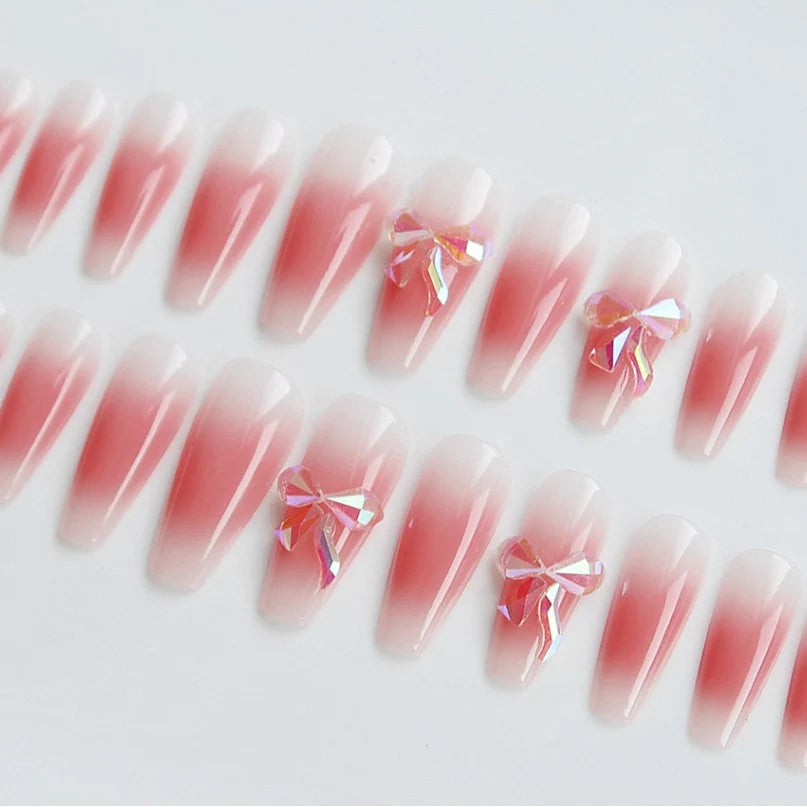 Press-On Nails Blush Ombre Glue-On Comfort Fit