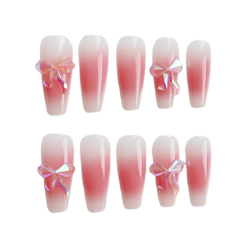 Press-On Nails Blush Ombre Glue-On Comfort Fit