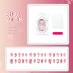 Press-On Nails Botanical Floral Reusable Peel-And-Stick