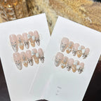 Press-On Nails Bow-Embellished Oval Multiple Sizes Includes Adhesive