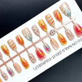 Press-On Nails Burgundy & Floral Reusable Multi-Size