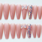 Press-On Nails Butterfly Accent Glue-On Reusable