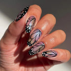 Press-On Nails Butterfly Design 24-Piece Easy Application