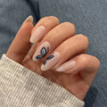 Press-On Nails Butterfly Design Easy Apply
