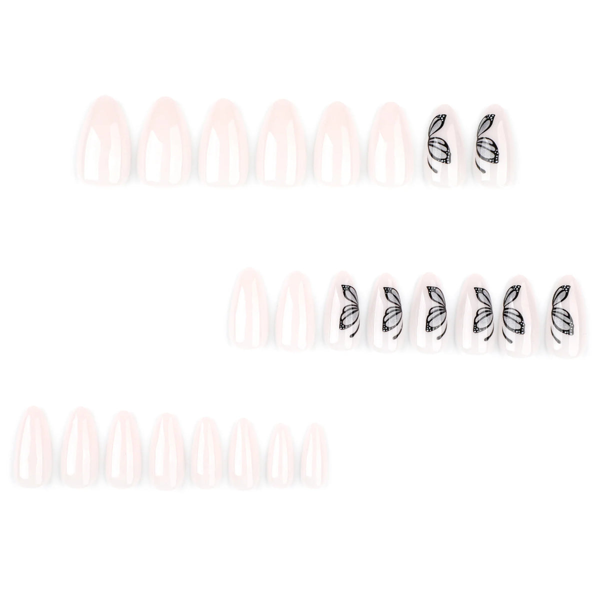 Press-On Nails Butterfly Design Easy Apply