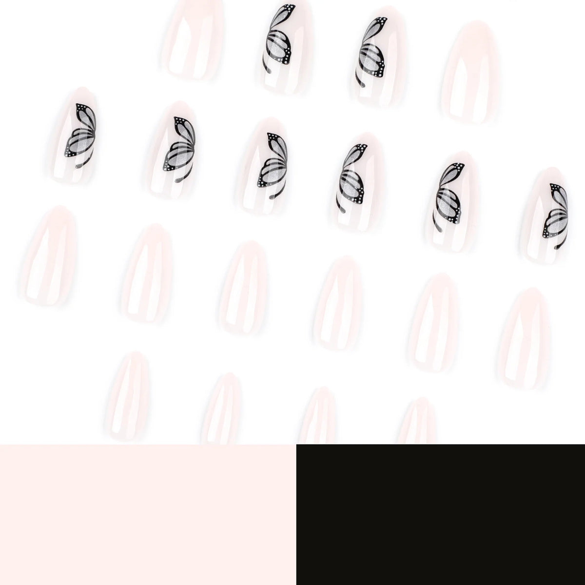 Press-On Nails Butterfly Design Easy Apply