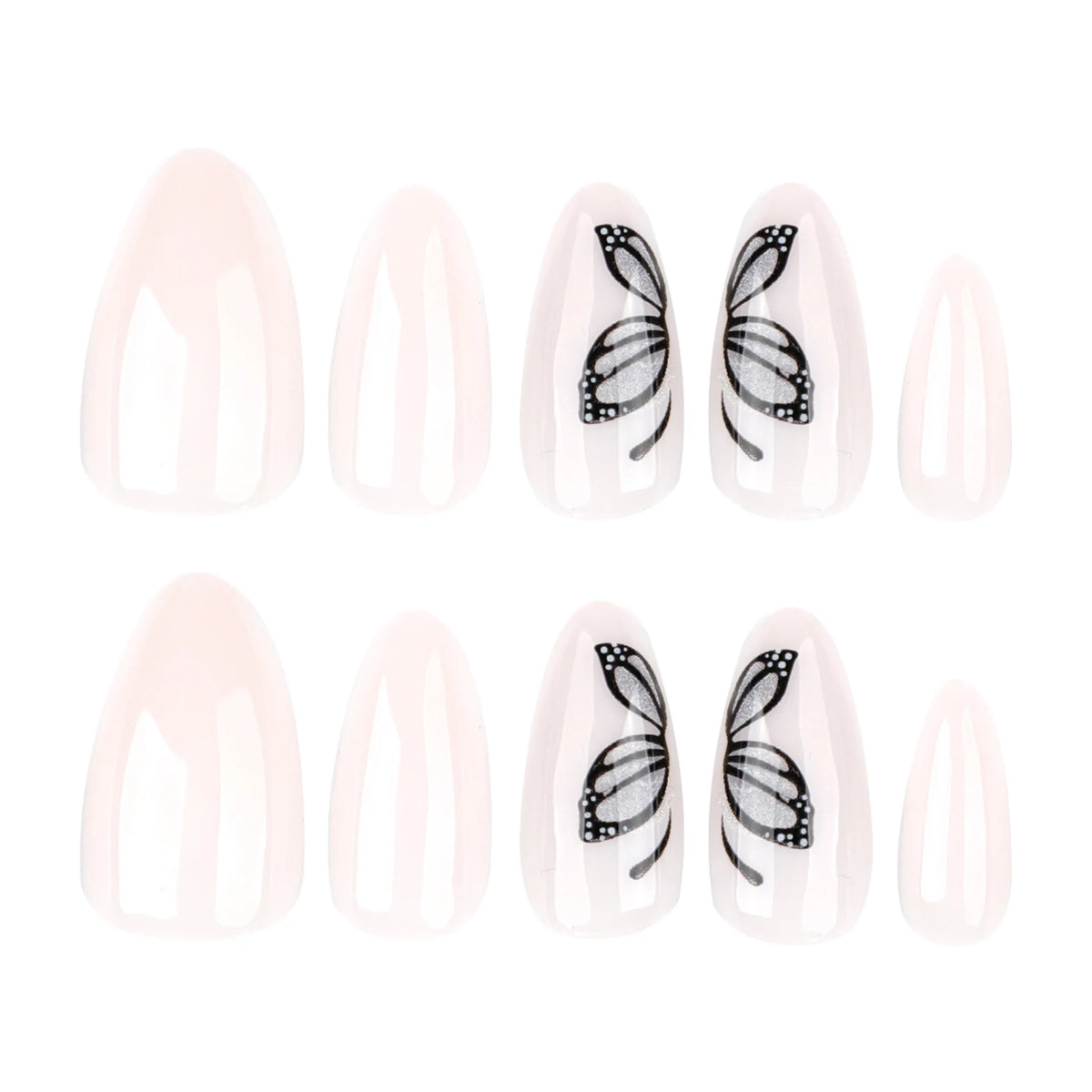 Press-On Nails Butterfly Design Easy Apply