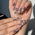 Press-On Nails Butterfly Design Reusable Long-Lasting