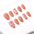 Press-On Nails Butterfly Embellished Rhinestone Lightweight