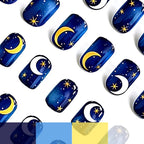 Press-On Nails Celestial Moon & Star Set of 24