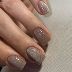 Press-On Nails Champagne Glitter Peel & Stick 24-Piece