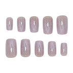 Press-On Nails Champagne Glitter Peel & Stick 24-Piece