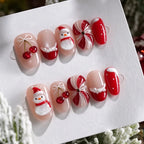 Press-On Nails Christmas Designs No Glue & Multiple Sizes
