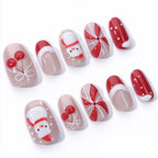 Press-On Nails Christmas Designs No Glue & Multiple Sizes