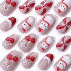 Press-On Nails Christmas Designs No Glue & Multiple Sizes