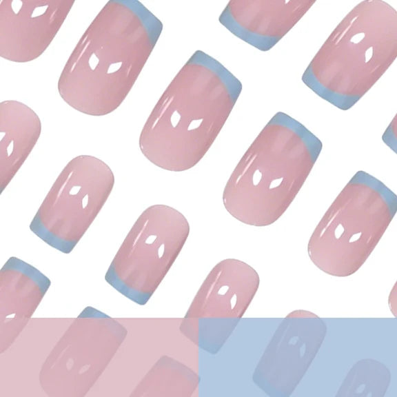 Press-On Nails Classic French Easy Application & Long-Lasting