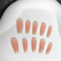 Press-On Nails Coffin Shape Self-Adhesive & Long-Lasting