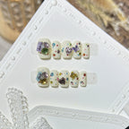 Press-On Nails Crystal Accent Non-Toxic Reusable