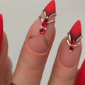 Press-On Nails Crystal & Rhinestone Salon-Quality Set of 24