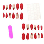 Press-On Nails Crystal & Rhinestone Salon-Quality Set of 24