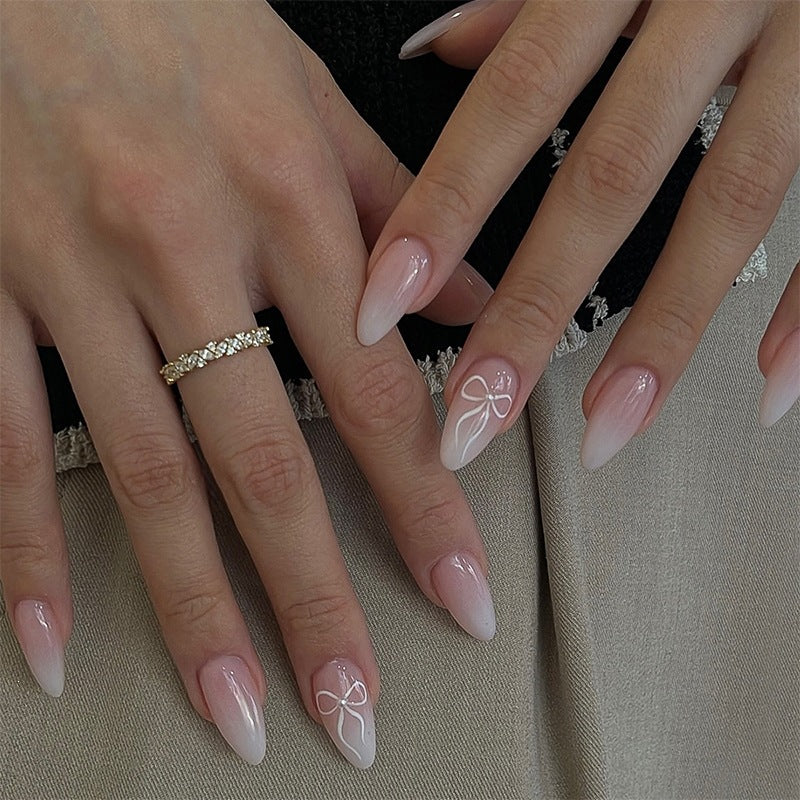 Press-On Nails Delicate Pattern Easy Apply & Long-Lasting Shine
