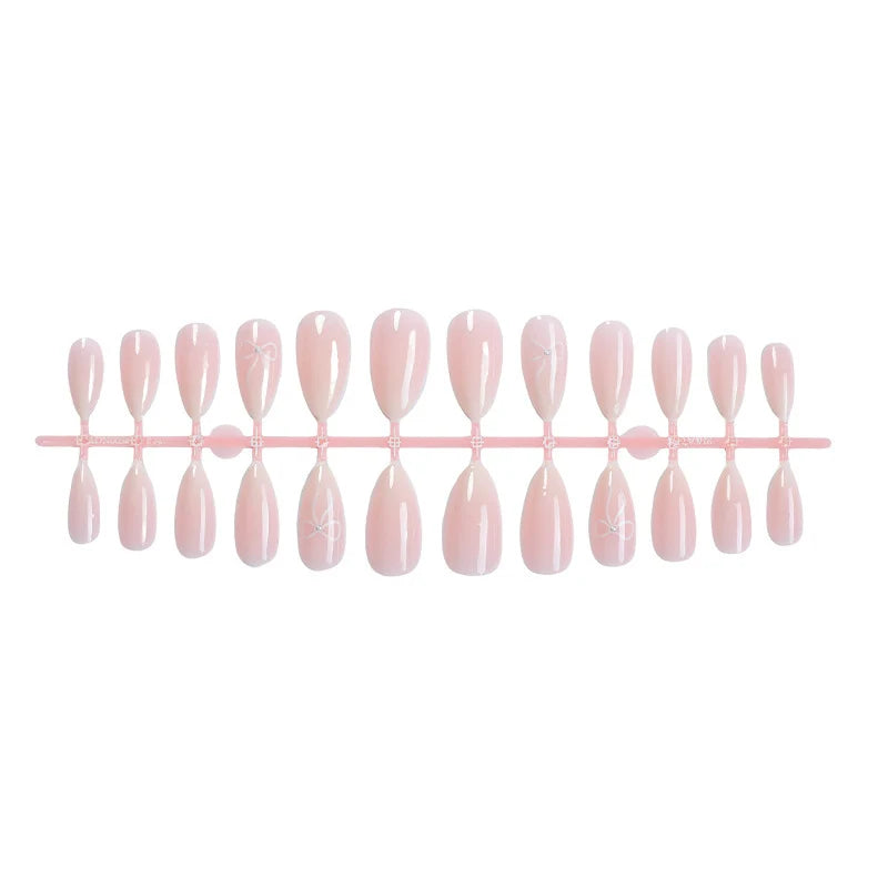 Press-On Nails Delicate Pattern Easy Apply & Long-Lasting Shine