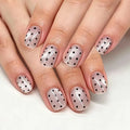 Press-On Nails Dot Pattern 24-Piece Comfortable Fit