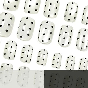 Press-On Nails Dot Pattern 24-Piece Comfortable Fit