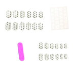 Press-On Nails Dot Pattern 24-Piece Comfortable Fit