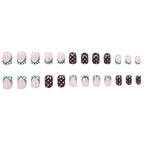 Press-On Nails Durable Acrylic Polka Dot & Bow