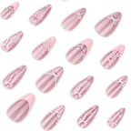 Press-On Nails Durable Gel Glossy Bow Motifs