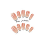 Press-On Nails Durable Plastic Gradient Purple Set of 10