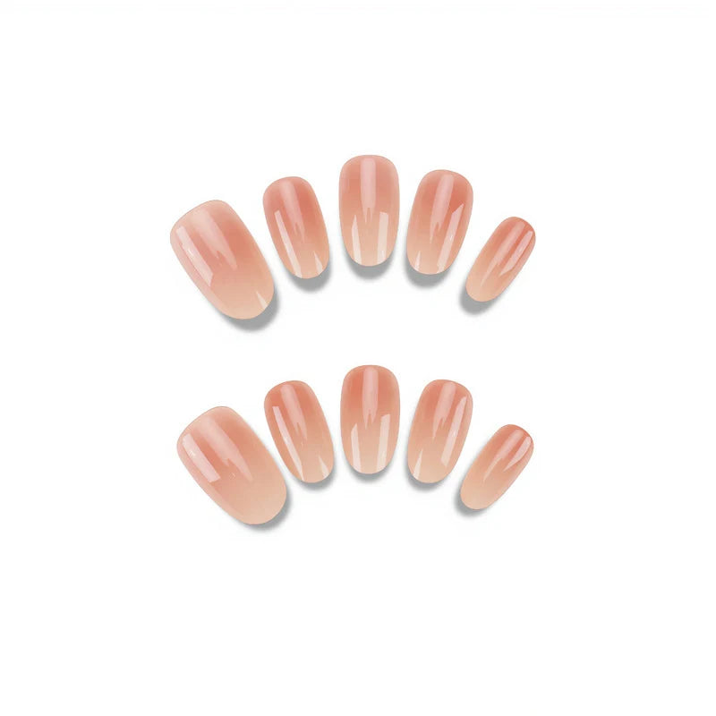 Press-On Nails Durable Plastic Gradient Purple Set of 10